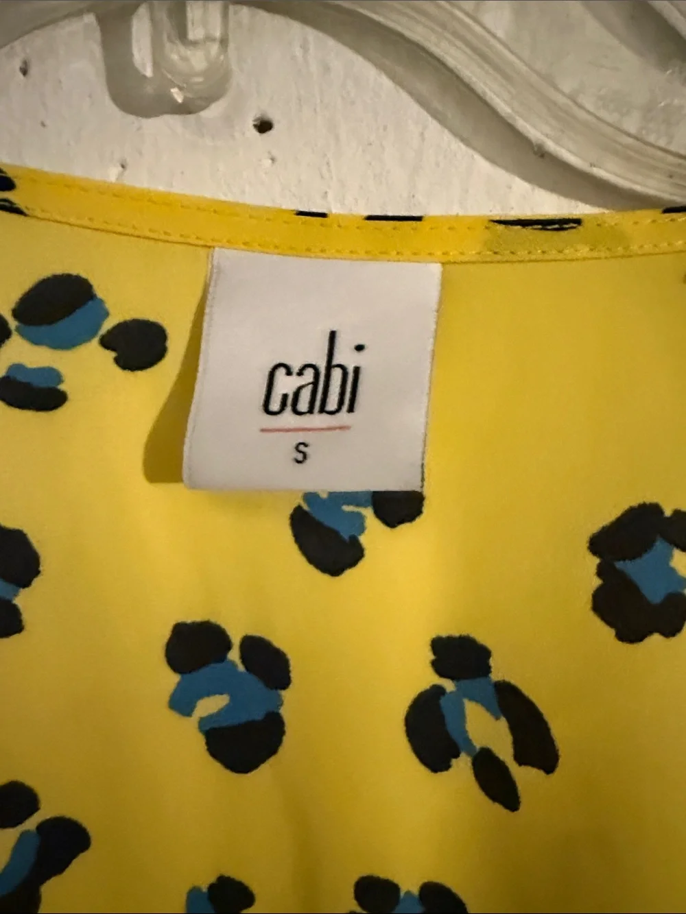 CAbi Yellow Floral Tie-Front Blouse with Matching Tank
